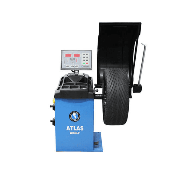 Atlas Automotive Equipment WB49-2-PRO Balancer, Automatic 3D Entry, LED, Large Tray, Split-Weight, Self-Diagnosing, Balances 32-Inch and 150 lbs. Wheels, Modes, Tool Kit Included