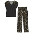 thumbnail image 1 of Atlas for Women Womens Palm Print Top & Bottom Set, 1 of 4