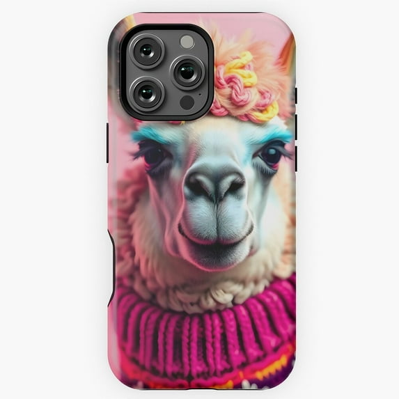 Atlas the Llama Graphic Animal Art Cute iPhone Case 11 12 13 14 15 16 ...
