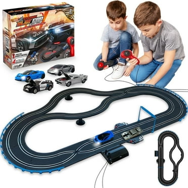 Atlasonix Electric Race Car Track Set, Slot Car Race Track with Accessories, Dual Electric Track for Kids, Ages 5+
