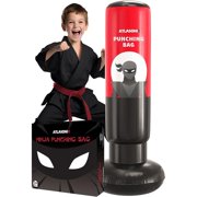 Atlasonix Punching Bag for Kids | Inflatable Kids Punching Bag for 3-8 Years | Karate Gifts for Boys | Kids Boxing Bag | Kid Punching Bag | Kickboxing | Taekwondo Ninja Toys | 1.27 lb | Red