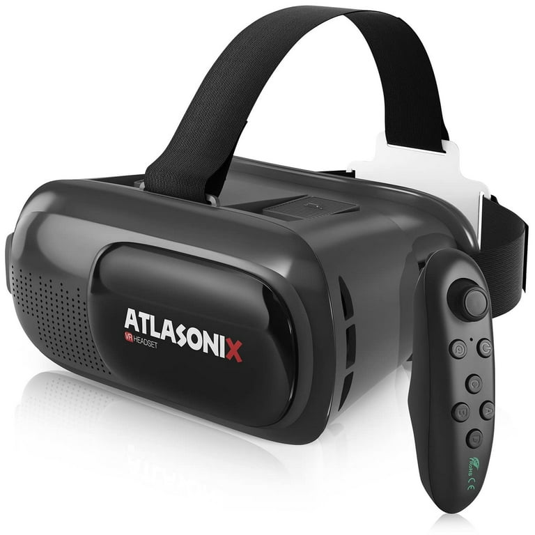 Atlasonix VR Gaming Headset with Remote Control, HD 3D Glasses for