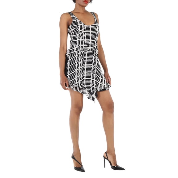 Atlein Ladies Black Asymmetric Dress, Brand Size 36 (US Size 2)