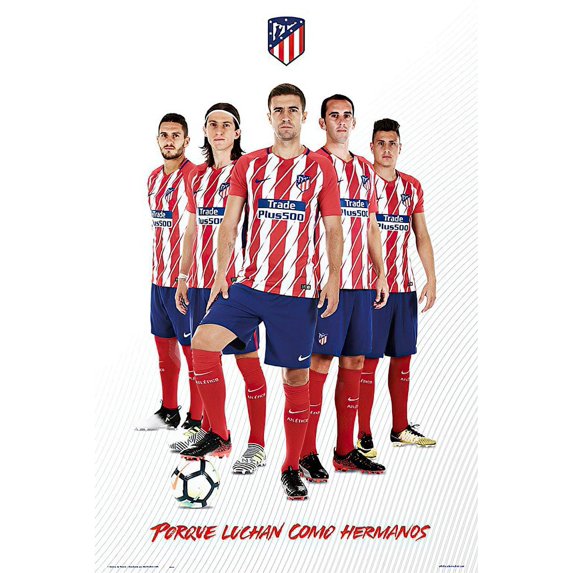 Atletico De Madrid - Soccer Poster / Print (The Star Players) (Black Poster Hanger)