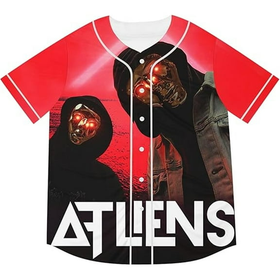 Atliens Merch Baseball Jersey T-Shirts Women/Men Fashion for EDM Festivals Jersey Summer Short Sleeve