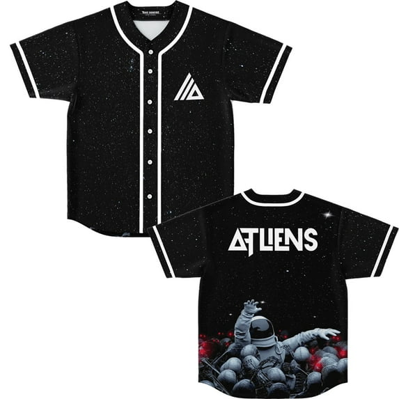 Atliens Merch Logo Baseball Jacket For Men And Women, Stylish V-neck Short-sleeved T-shirt