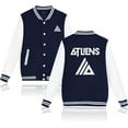 thumbnail image 1 of Atliens Merch Logo Baseball Jersey Unisex Fashion V-neck Button Long Sleeve Casual Jacket, 1 of 2