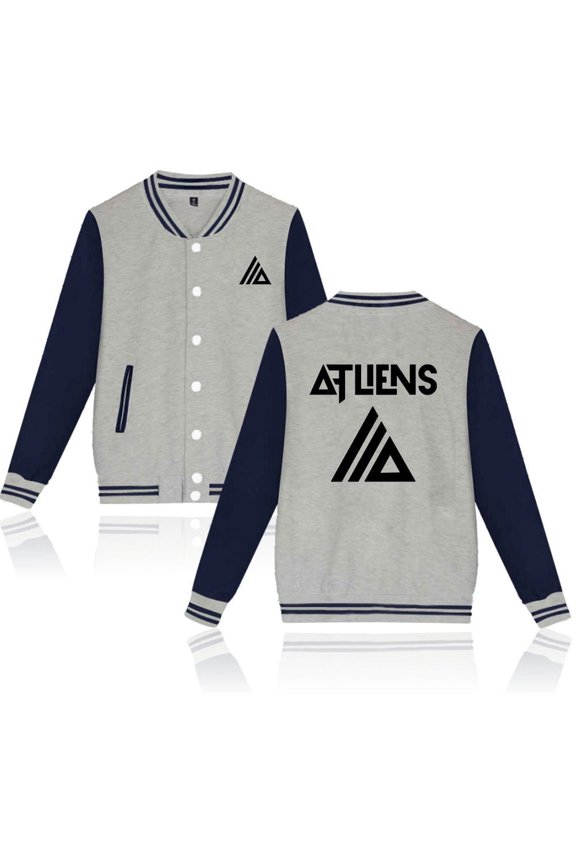Atliens Merch Logo Baseball Jersey Unisex Fashion V-neck Button Long Sleeve Casual Jacket