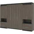 thumbnail image 1 of Atlin Designs 118" Full Murphy Bed with 2 Storage Cabinets in Bark Gray, 1 of 13