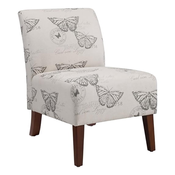 Atlin Designs Linen Gray Slipper Chair Rectangular Plush 31.5"H Unassembled