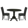 thumbnail image 1 of Atlin Designs 3-piece Wood Dining Table Set in Black, 1 of 6