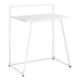 thumbnail image 1 of Atlin Designs 32" Mid-Century Engineered Wood Writing Desk in White, 1 of 5