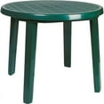 Atlin Designs 35.5" Round Resin Outdoor Patio Dining Table in Green
