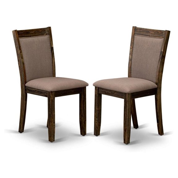 Atlin Designs Linen Fabric Coffee/Jacobean Dining Chair Rectangular High Back 37" Unassembled