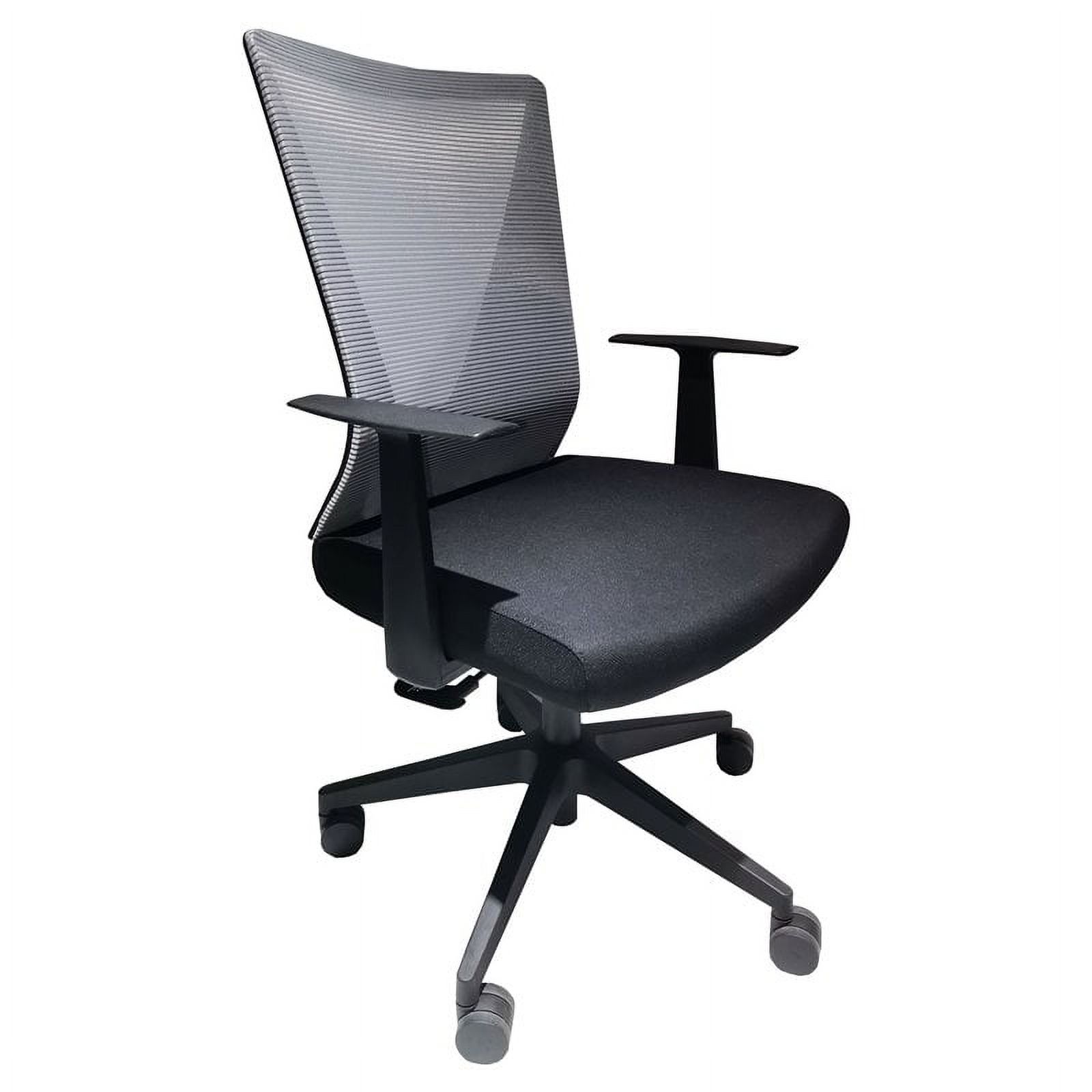 Atlin Designs 41" Adjustable Modern Plastic Office Chair in Black