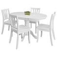 thumbnail image 1 of Atlin Designs 5 Piece Extendable Oval Dining Set in White Wood, 1 of 14