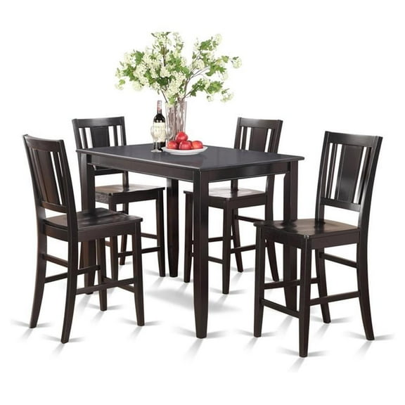 Atlin Designs 5-piece Dining Set with Table and 4 Stools in Black
