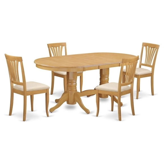 Atlin Designs 5-piece Wood Dining Room Set in Oak