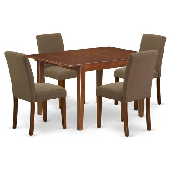 Atlin Designs 5-piece Wood Dining Set in Mahogany/Coffee