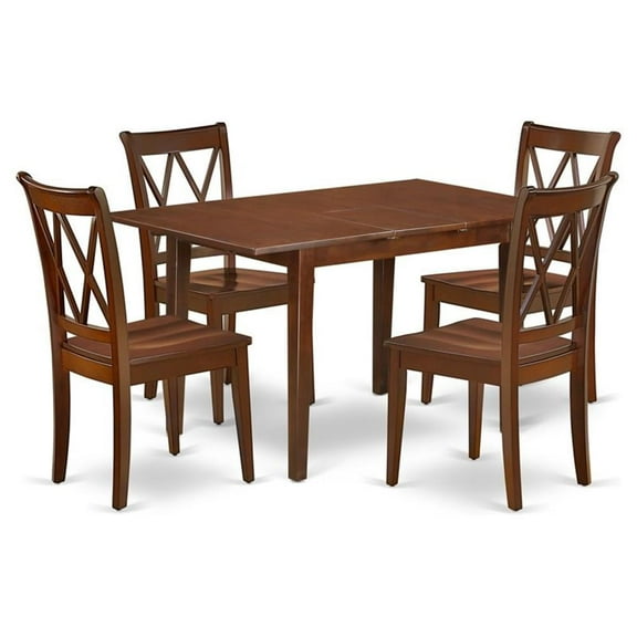 Atlin Designs 5-piece Wood Dining Set in Mahogany