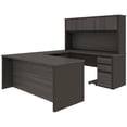 thumbnail image 1 of Atlin Designs 6 Piece U Shaped Computer Desk with Hutch in Bark Gray, 1 of 12