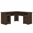 thumbnail image 1 of Atlin Designs 60" Shaped Computer Desk in Modern Walnut, 1 of 7
