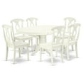 thumbnail image 1 of Atlin Designs 7-piece Wood Dining Room Set in Linen White, 1 of 6