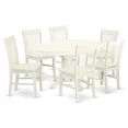thumbnail image 1 of Atlin Designs 7-piece Wood Dining Table and Chairs in Linen White, 1 of 6
