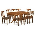 thumbnail image 1 of Atlin Designs 9-piece Dining Set with Cushion Chairs in Brown, 1 of 6