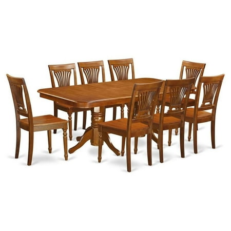 Atlin Designs 9-piece Dining Table and Chairs in Saddle Brown