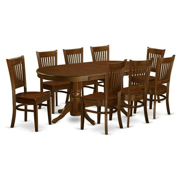 Atlin Designs 9-piece Wood Dining Room Set in Espresso
