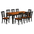 thumbnail image 1 of Atlin Designs 9-piece Wood Dining Table Set in Black/Cherry, 1 of 6