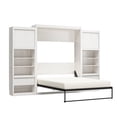 thumbnail image 1 of Atlin Designs Contemporary Full Wall Bed Cabinet Bundle in Ivory Oak, 1 of 16