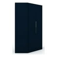 thumbnail image 1 of Atlin Designs Contemporary Wood Corner Wardrobe Closet in Midnight Blue, 1 of 11