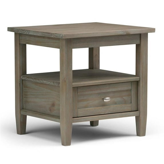 Atlin Designs End Table in Distressed Gray