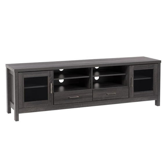 Atlin Designs Engineered Wood TV Stand for TVs up to 85" in Dark Gray