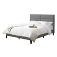 thumbnail image 1 of Atlin Designs Fabric Tufted Double/Full Size Bed in Light Gray, 1 of 10