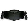 thumbnail image 1 of Atlin Designs Faux Leather Coffee Table Ottoman in Black, 1 of 4