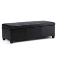 thumbnail image 1 of Atlin Designs Faux Leather Storage Bench in Black, 1 of 6