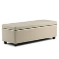 thumbnail image 1 of Atlin Designs Faux Leather Storage Bench in Cream, 1 of 5