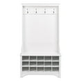 thumbnail image 1 of Atlin Designs Hall Tree With Shoe Storage In White, 1 of 6
