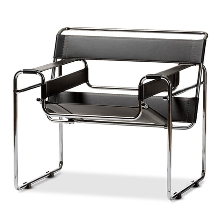 Atlin Designs Leather Accent Chair in White