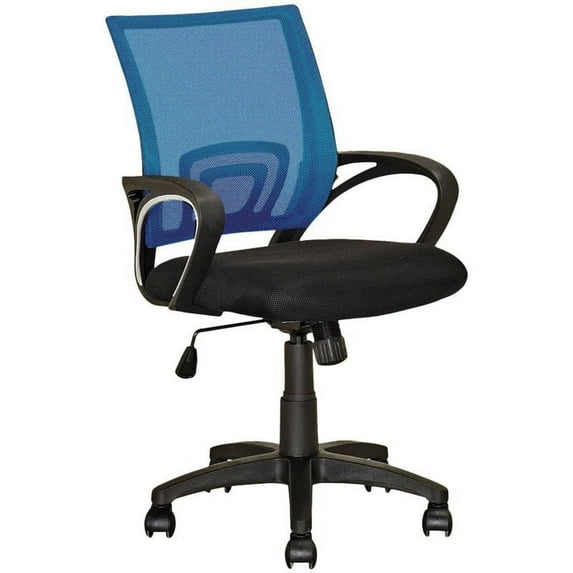 Atlin Designs Mesh Back Swivel Office Chair in Blue and Black