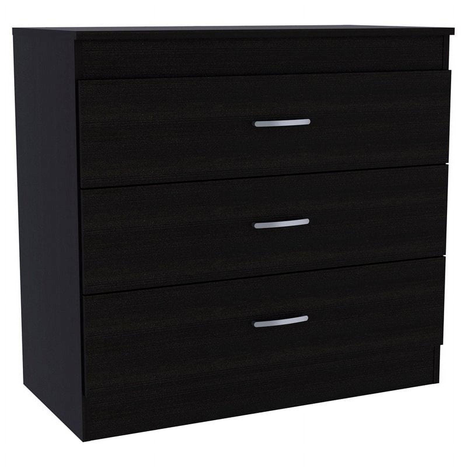 Atlin Designs Modern 3Drawer Wood Bedroom Dresser in Black