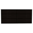 thumbnail image 1 of Atlin Designs Modern 6-Drawer Wood Bedroom Double Dresser in Black, 1 of 6