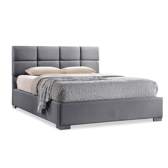 Atlin Designs Upholstered Full Platform Bed in Gray