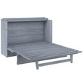 thumbnail image 1 of Atlin Designs Modern Solid Wood Murphy Bed Chest with Mattress in Driftwood, 1 of 17