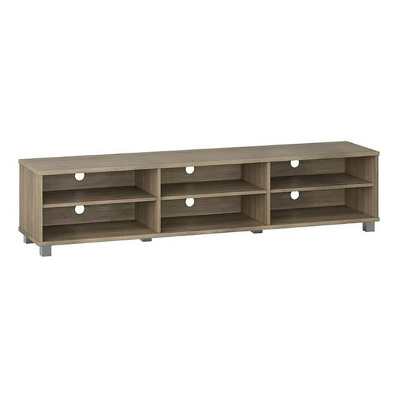 Atlin Designs Modern Wood TV Stand for TVs up to 85" in Brown