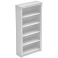 thumbnail image 1 of Atlin Designs Rectangular 5-Shelf Modern Wood High Bookcase in White, 1 of 2