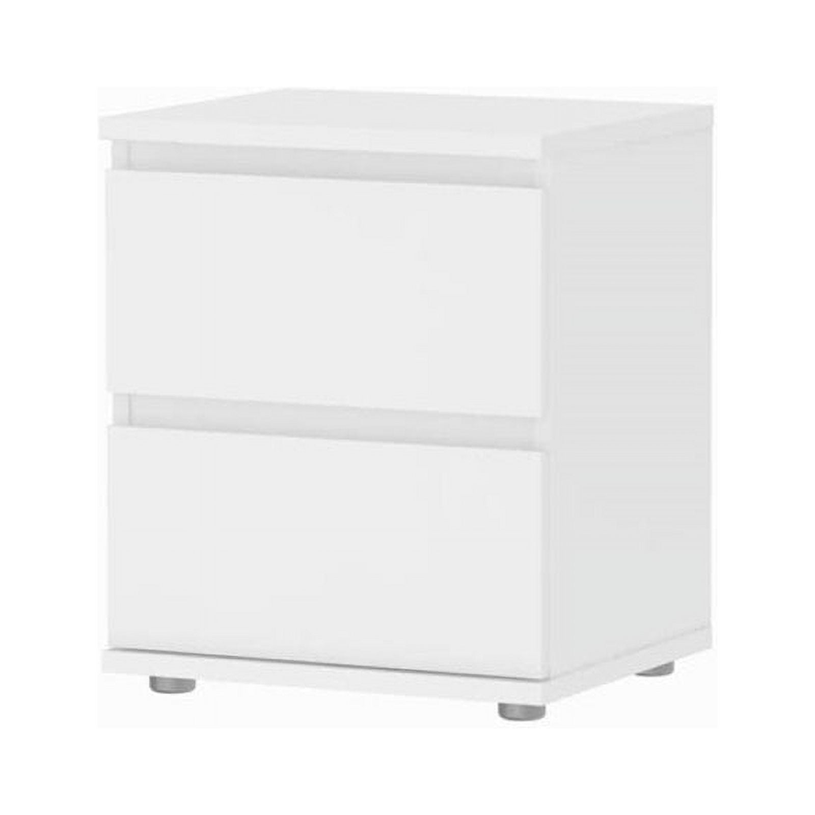 Atlin Designs Scandinavian Look 2 Drawer Nightstand in White